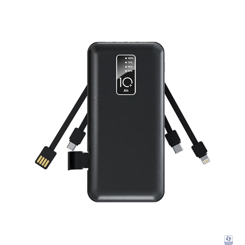 Rexant (30-2038) Портативное зарядное устройство Power Bank (аккумуляторная батарея) 10000 mAh, черное 