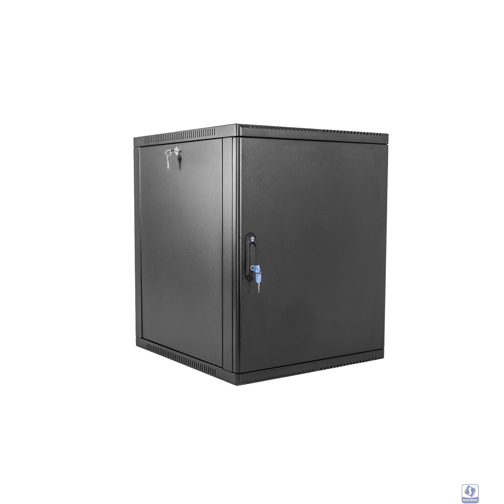 ЦМО Шкаф телекоммуникационный настенный сварной 12U (600 x 350) съёмные стенки, дверь металл, чёрный, ШРН-12.350.1-9005