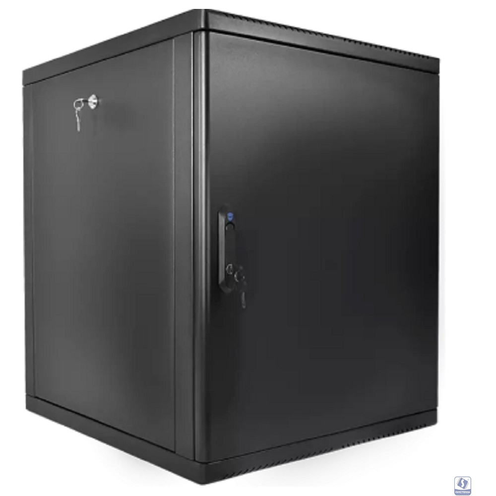 ЦМО Шкаф телекоммуникационный настенный разборный 12U (600 x 520) съемные стенки, дверь металл, цвет черный (ШРН-М-12.500.1-9005)