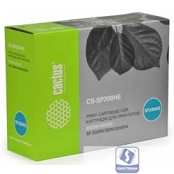 CACTUS SP200HE Тонер Картридж CS-SP200HE черный для Ricoh SP 202SN/200N/203SFN (2600стр.)