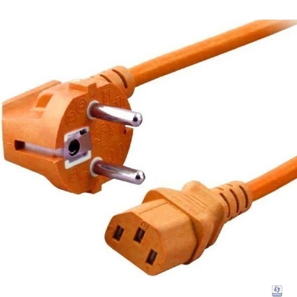Кабель ACD ZJE-001 Шнур (кабель питания) ACD SUPER HEAVY DUTY 3*2,5 S22C13, (Schuko - C13), 10А, оранжевый, 2,0 м 