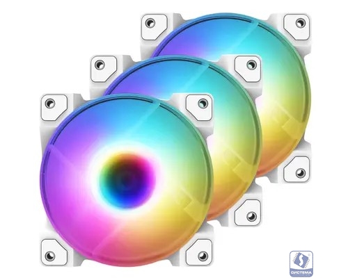 Case Fan ID-Cooling TF-12025-ARGB-TRIO-SNOW  White (3in1) 120?120?25mm 12V/5V, 1500RPM, ARGB