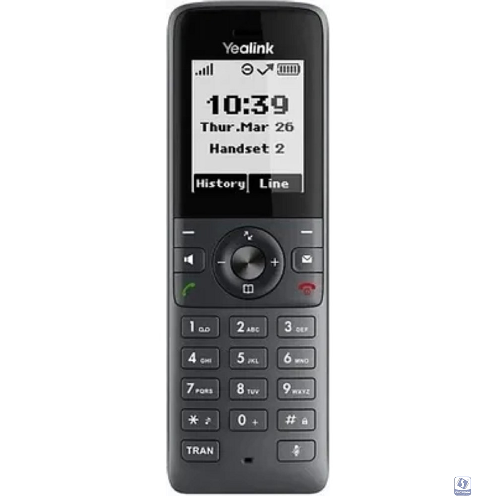 YEALINK W71P (база W70B+ трубка W71H) до 10 SIP-аккаунтов, до 10 трубок на базу, до 20 вызовов