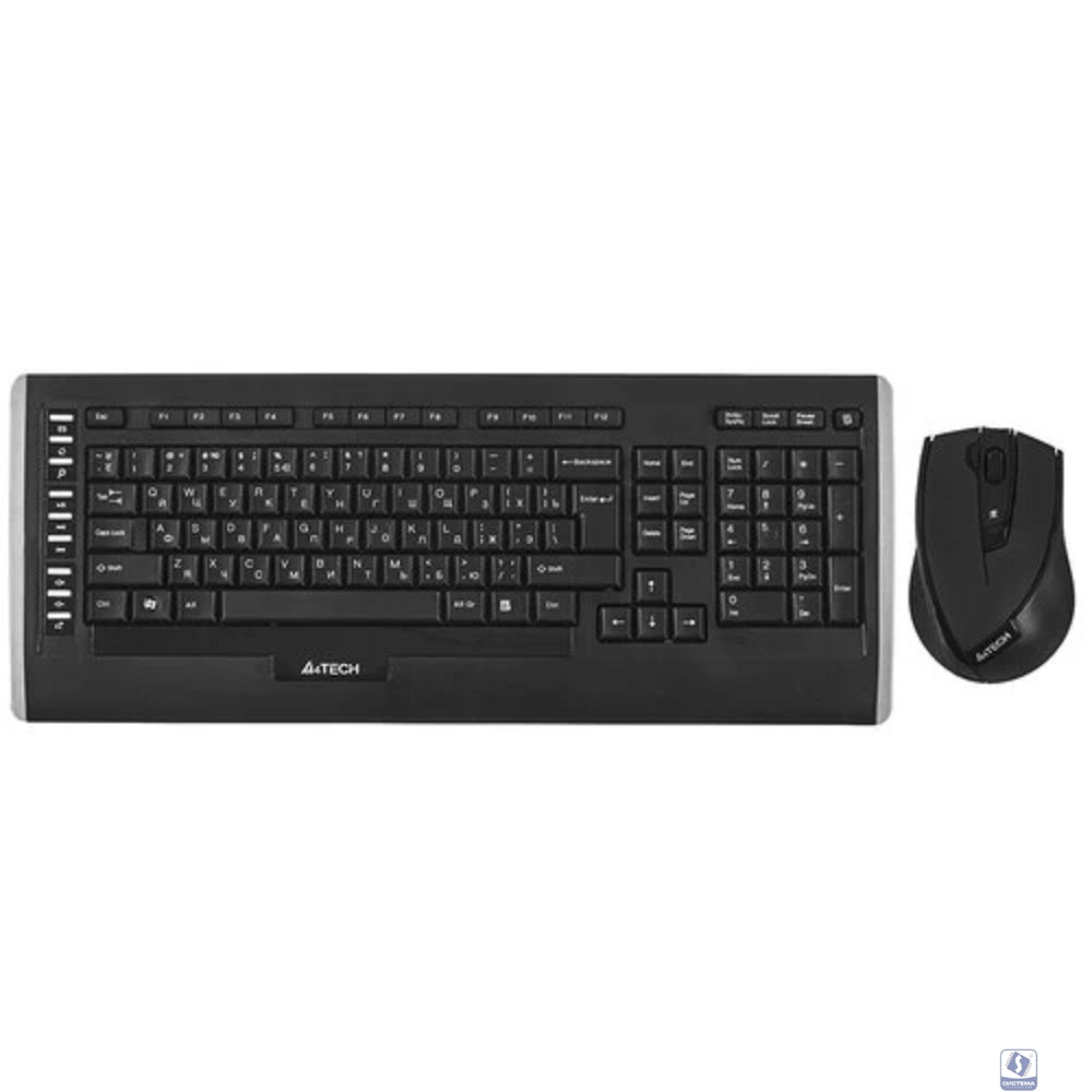 A-4Tech Клавиатура + мышь 9300F, беспроводная, черный, USB [618555]