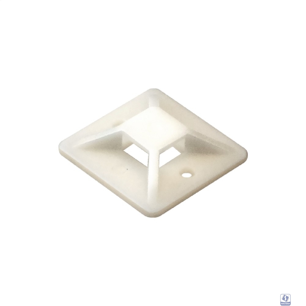 Exegate EX293143RUS Самоклеющаяся площадка для крепления стяжек ExeGate STM2525W-100 (25х25 мм, halogen free, -40°C - +85°C, белая, 100 шт)