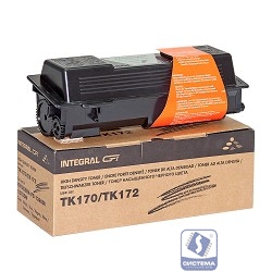 INTEGRAL TK-170/TK-172 Тонер-картридж для принтера Kyocera Mita FS 1320/1320d/1320dn/1370/1370dn, черный, с чипом, 7200 стр. (туба, 260 г.) (12100054C)