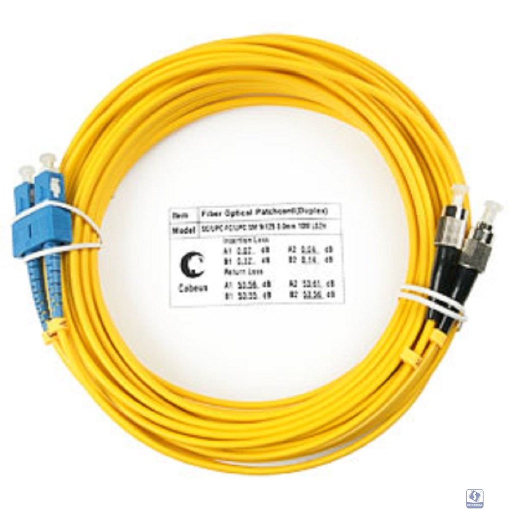 Cabeus FOP(d)-9-SC-FC-10m Шнур оптический duplex SC-FC 9/125 sm 10м LSZH