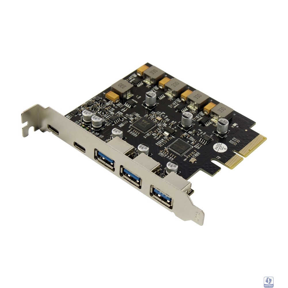 ORIENT AM-U3142PE-3A2C, Контроллер PCI-Ex4 v3.0, USB 3.2 Gen2, скорость до 10 Гбит/с, 5-port ext (3xType-A + 2xType-C), ASM3142+VL820-Q8 chipset, Self powered (31351) ORIENT AM-U3142PE-3A2C, Контроллер PCI-Ex4 v3.0, USB 3.2 Gen2, скорость до 10 Гбит/с, 5-port ext (3xType-A + 2xType-C), ASM3142+VL820-Q8 chipset, Self powered (31351)