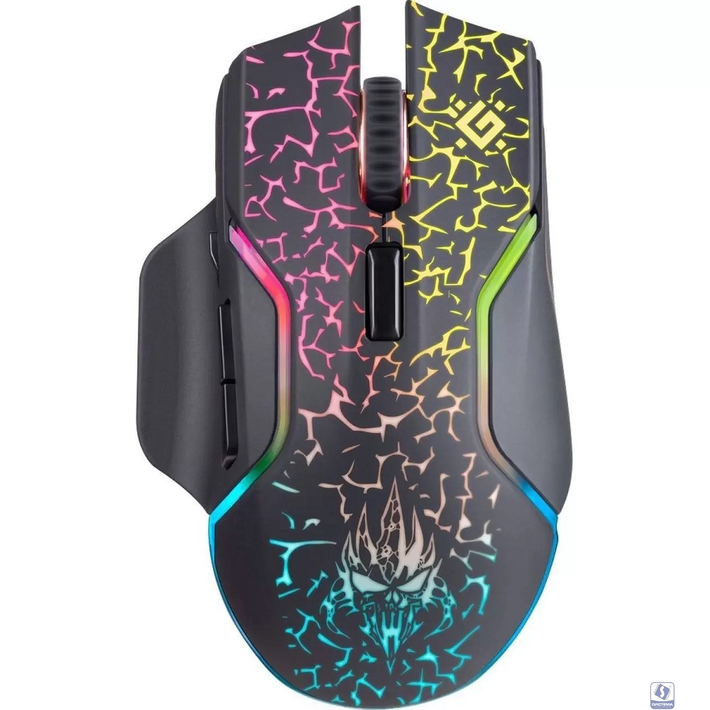 Беспроводная игровая мышь Defender Oneshot GM-067 черный,LED,7D,300 мАч, 3200dpi  [52067]