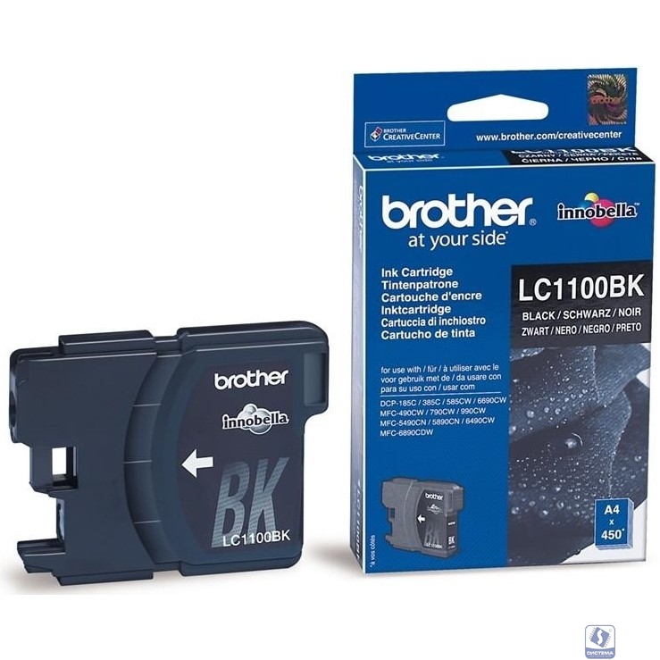 Cactus LC-1100BK Картридж струйный  для Brother DCP-385c/6690cw/MFC-990/5890/5895/6490, черный (26мл)