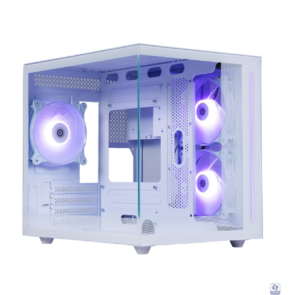 Defender Корпус компьютерный NovaCube белый,mATX,3fan,switch&M/BSync