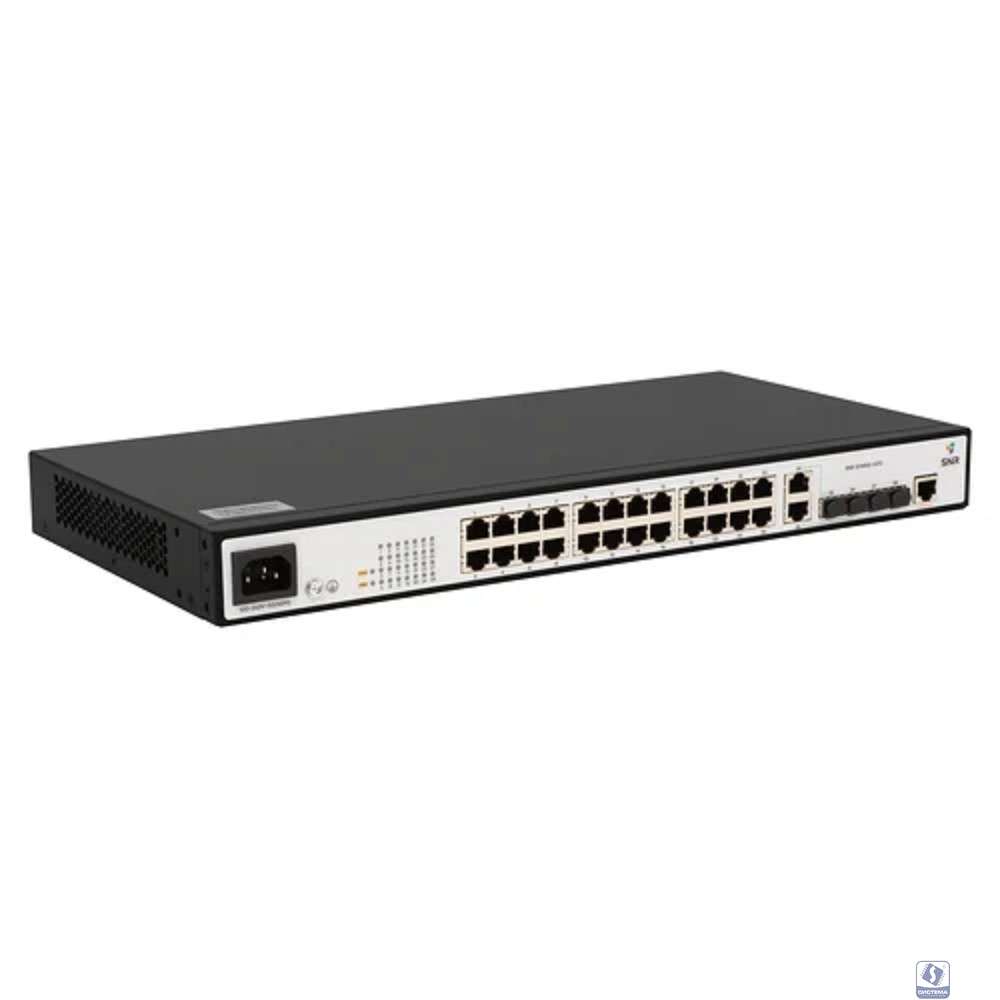 SNR SNR-S2985G-24TC Управляемый гигабитный коммутатор уровня 2, 24 порта 10/100/1000Base-T, 2 порта Combo 10/100/1000Base-T|100/1000Base-X SFP, 2 порта 100/1000Base-X SFP, встроенный БП ~220V AC