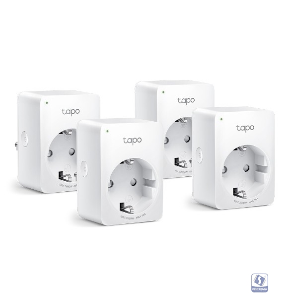 TP-Link Tapo P110(4-pack) Умная мини Wi-Fi розетка с мониторингом энергопотребления, 4 шт.