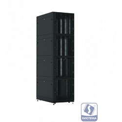 ЦМО Шкаф серверный ПРОФ напольный колокейшн 44U (600x1000) 4 секции, дверь перфор. 2 шт., черный,в сборе (ШТК-СП-К-4-44.6.10-44АА-Ч)