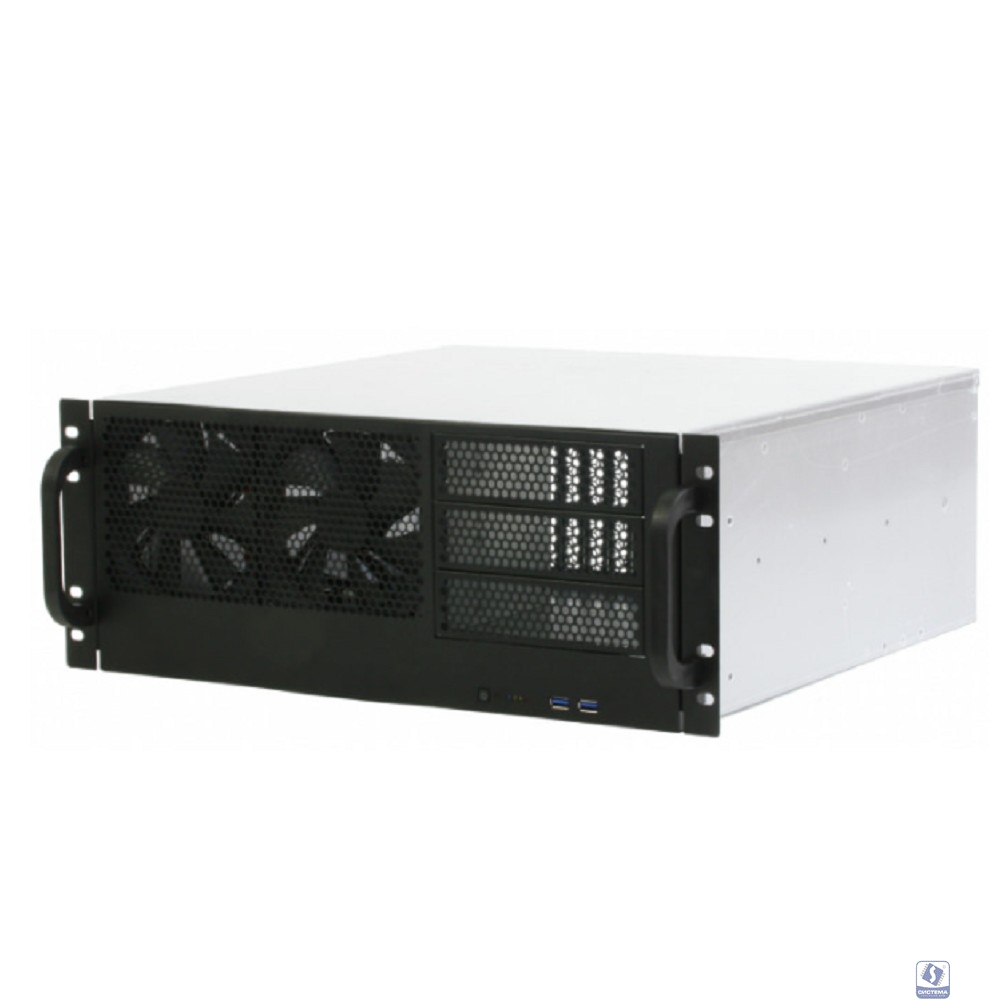 Procase PS443-14-0 Корпус 4U server case,3x5.25,черный,без блока питания,глубина 432мм, MB PICMG 1.3, PICMG 1.0
