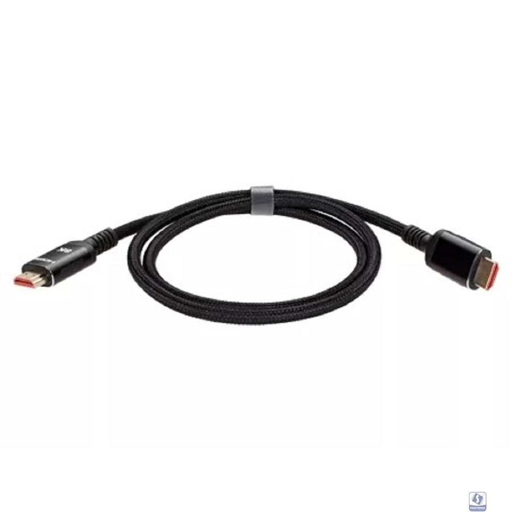 iOpen ACG859B-1.0 Кабель интерфейсный HDMI-HDMI 19M/M,ver. 2.1 8KX60Hz (Econom) оплетка 1m