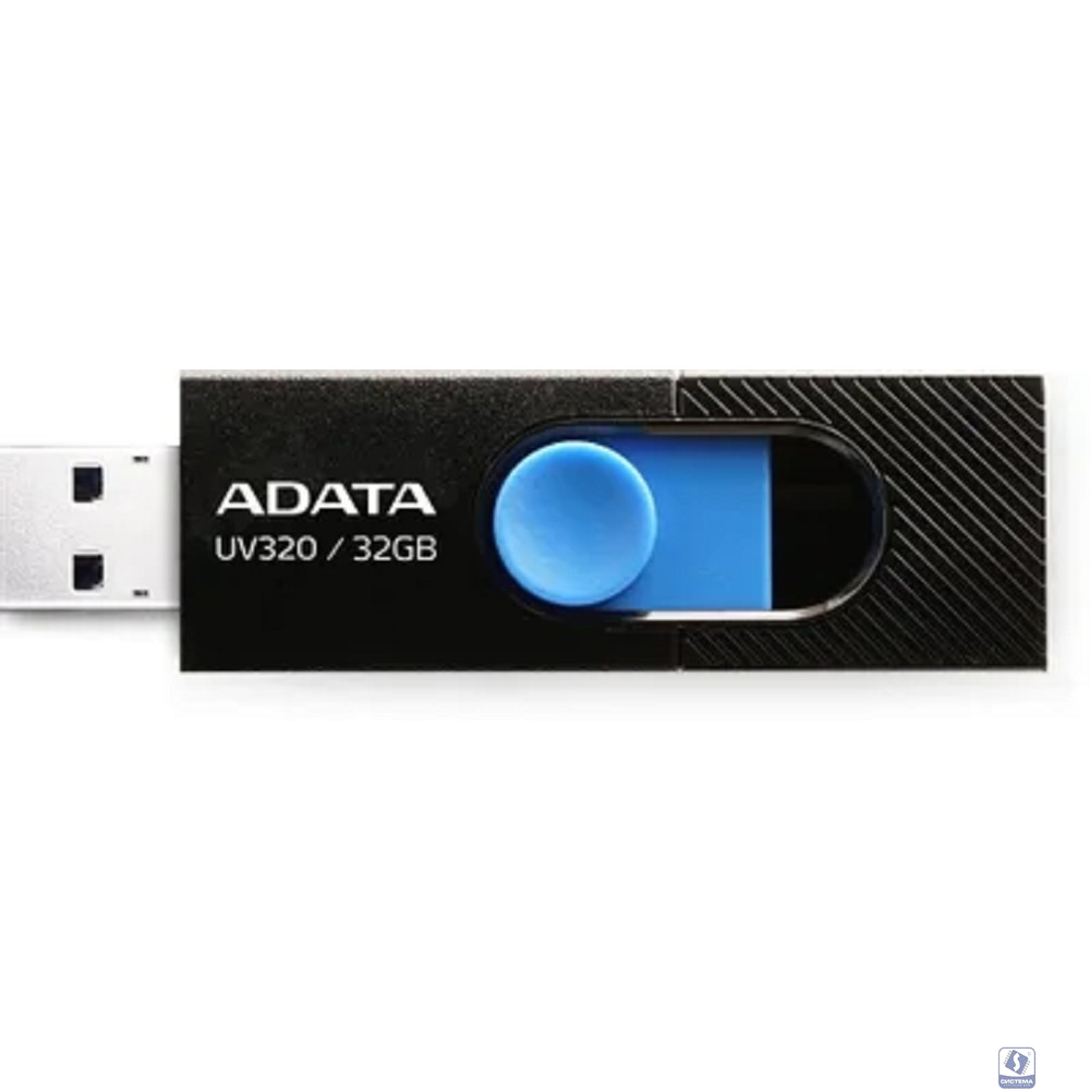 A-DATA Flash Drive 32GB  <AUV320-32G-RBKBL> UV320, USB 3.2, черный/голубой