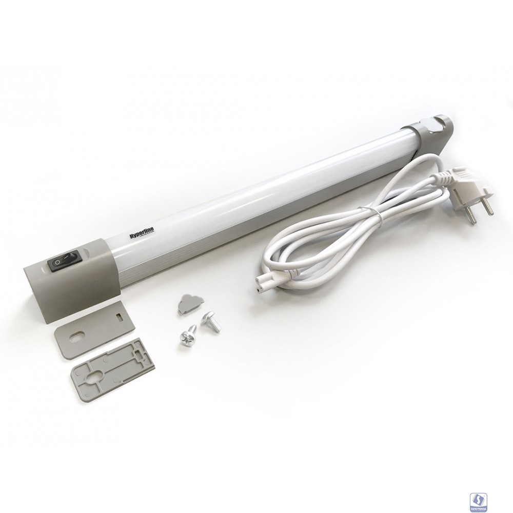 Hyperline TL19-LED-10W-EU Осветительная панель 19 дюймов, LED 10W, 110/220V, 19 дюймовое крепление+ магнитное крепление, 485х31х48мм, длина кабеля 2м, евровилка