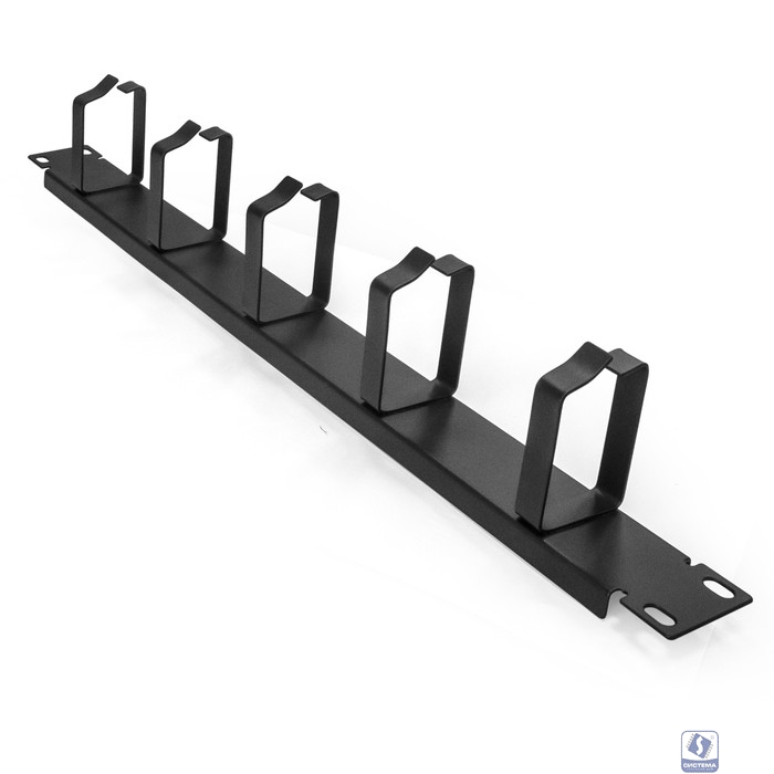 Exegate EX292869RUS Exegate EX292869RUS Кабельный органайзер ExeGate CM19-1U-5MR (горизонтальный 19" 1U, металлический, 5 металлических колец, глубина 45mm, цвет черный, RTL)