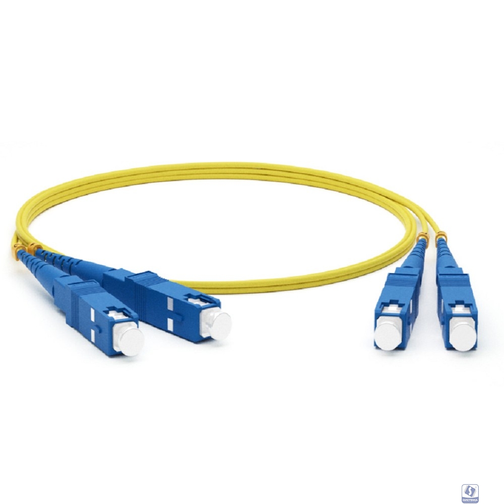 Hyperline FC-D2-9-SC/­UR-SC/­UR-H-3M-LSZH-YL Патч-корд волоконно-оптический (шнур) SM 9/­125 (OS2), SC/­UPC-SC/­UPC, 2.0 мм, duplex, LSZH, 3 м