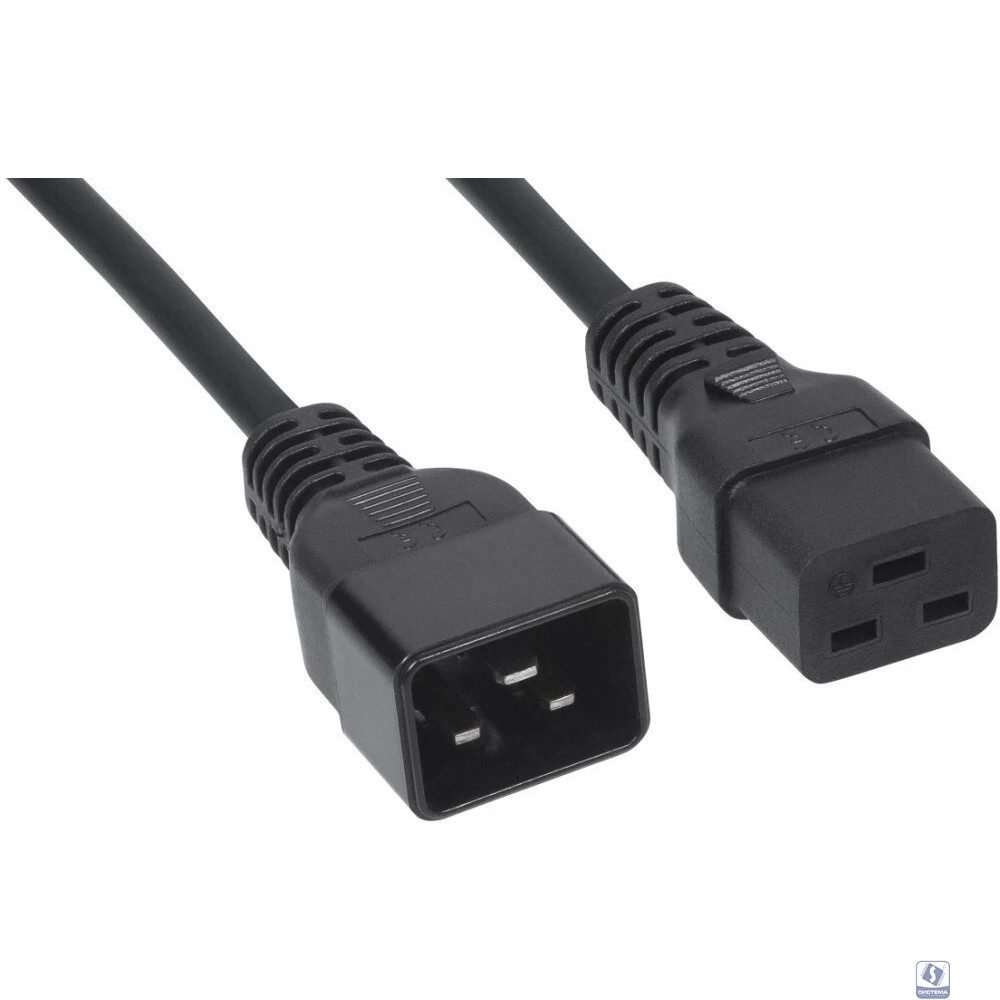 CABEUS PC-IEC19-IEC20-3M КАБЕЛЬ ПИТАНИЯ IEC 320 C19 - IEC 320 C20 (3X1.5), 16A, ПРЯМАЯ ВИЛКА, 3М