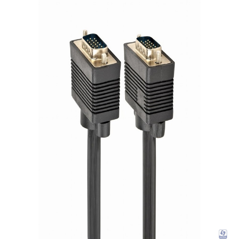 Gembird/Cablexpert CC-PPVGA-10m, Кабель VGA Premium ,  15M/15M, 10м, серый, тройной экран, феррит.кольца 