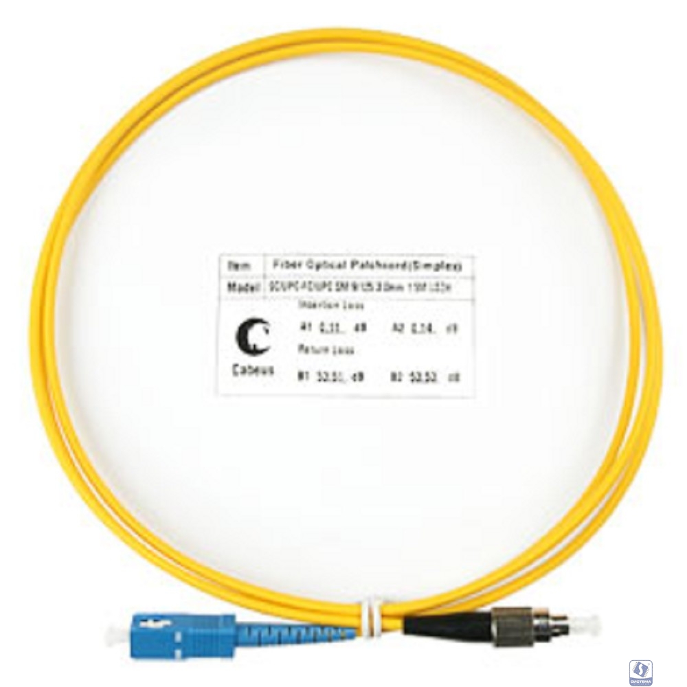 Cabeus FOP(s)-9-SC-FC-1,5m Шнур оптический simplex SC-FC 9/125 sm 1,5м LSZH