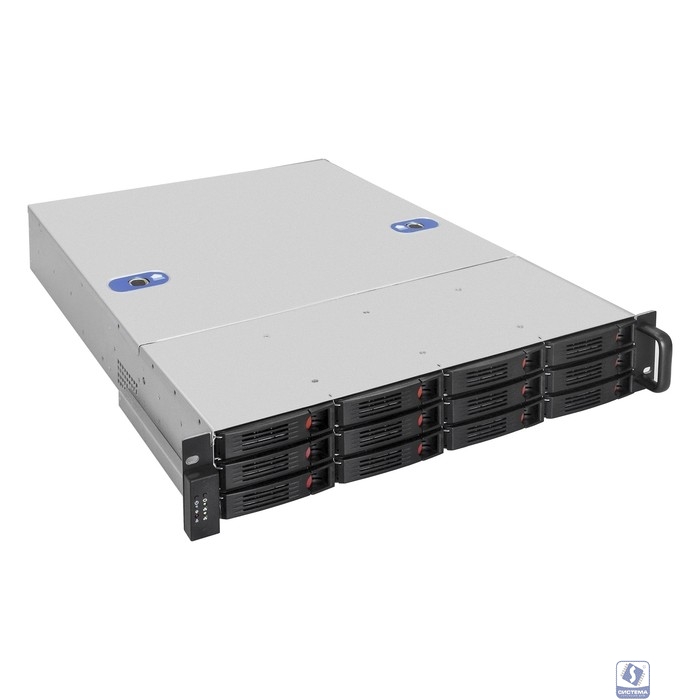 Exegate EX293409RUS Серверный корпус ExeGate Pro 2U660-HS12 <RM 19", высота 2U, глубина 660, БП 2U-1080ADS, 12xHotSwap>