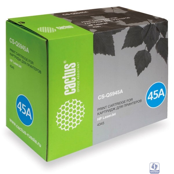 Картридж лазерный Cactus CS-Q5945A черный (18000стр.) для HP LJ 4345/4345