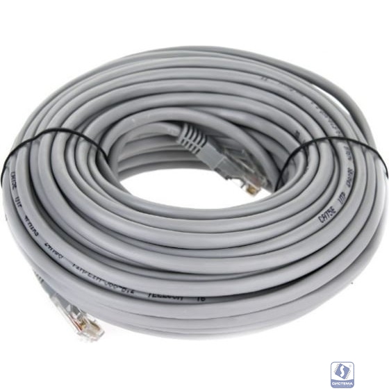 Патчкорд литой "Telecom" UTP кат.5е 20,0м серый