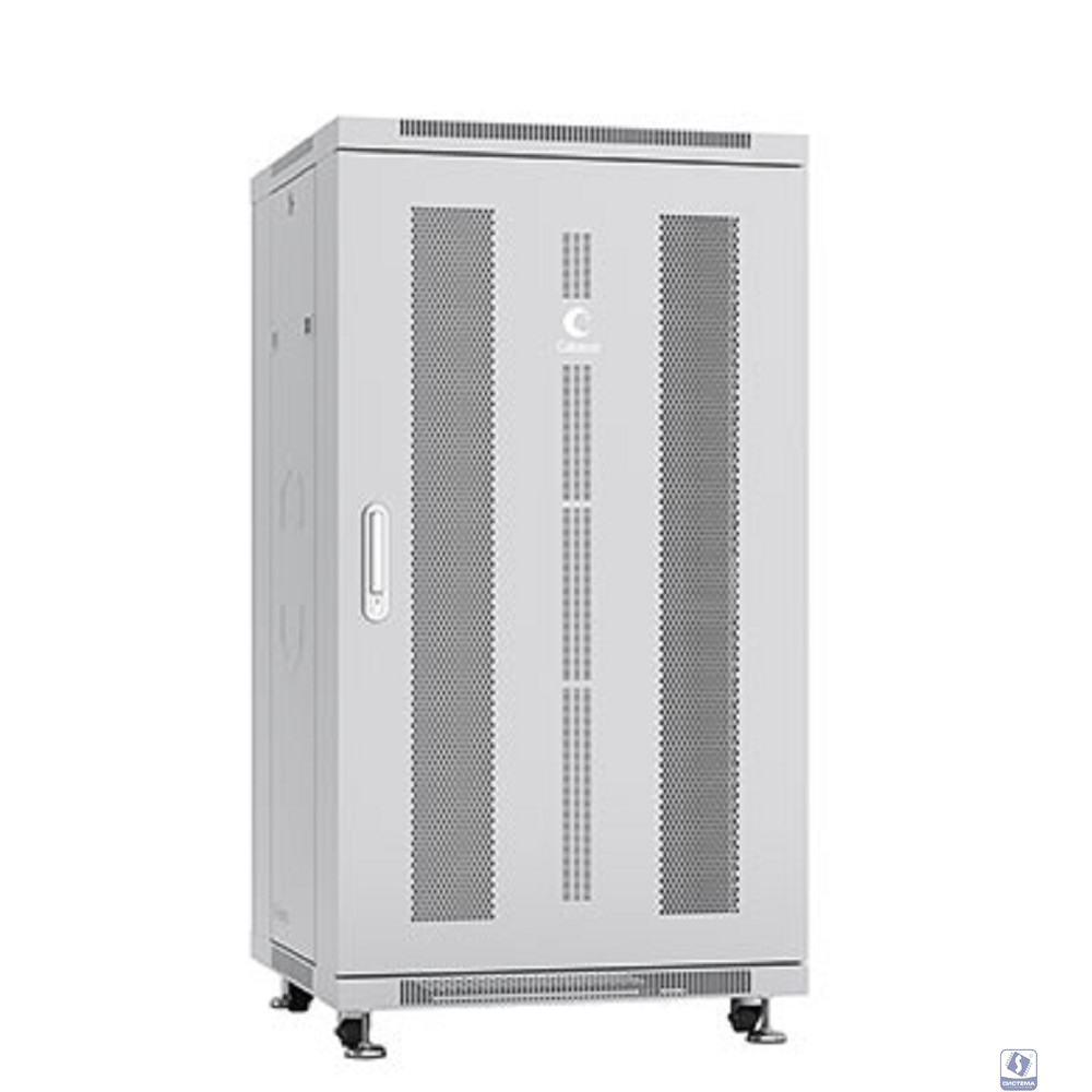 Cabeus ND-05C-22U60/60 Шкаф монтажный телекоммуникационный 19" напольный, 22U, 600x600x1166mm (ШхГхВ) передняя и задняя перфорированные двери, ручка с замком, цвет серый (RAL 7035)