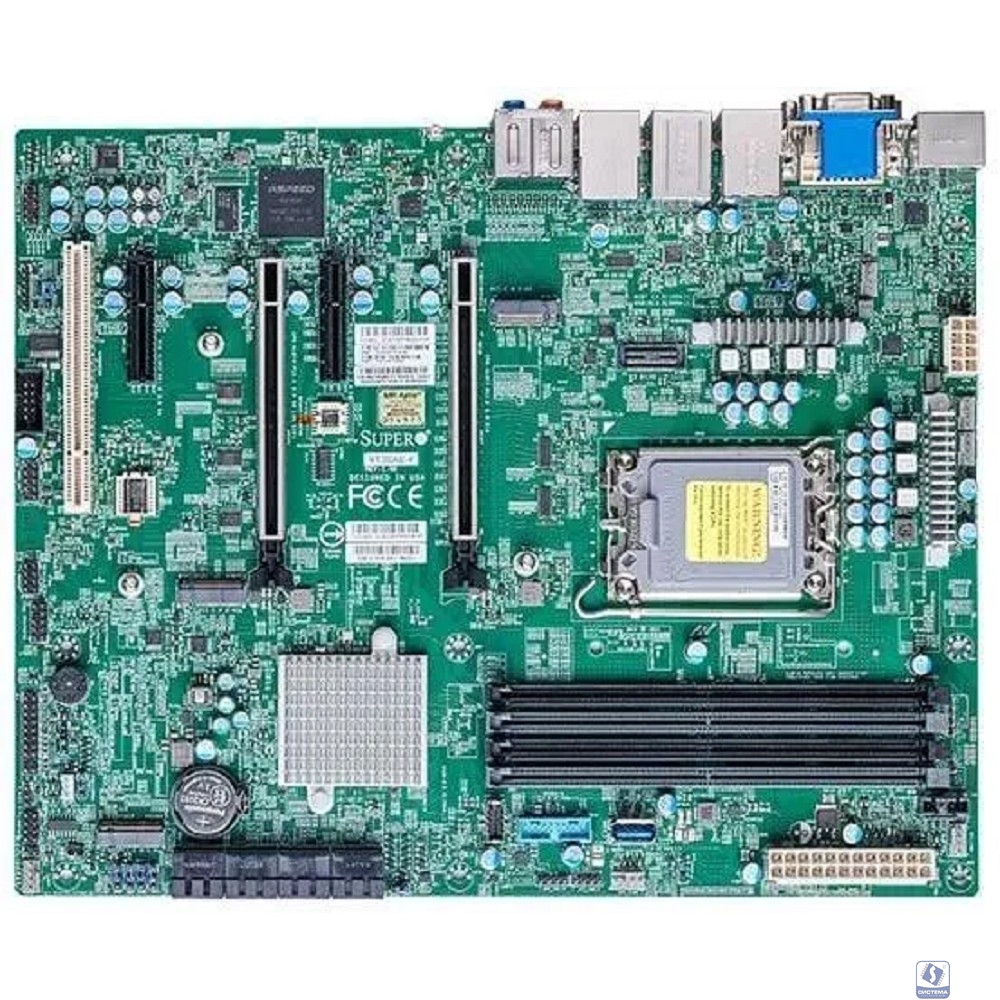 Supermicro MBD-X13SAE-F-B, 1xLGA1700,W680,4xDDR5 DIMM,2PCI-Ex16,3xM.2-PCI-E,8SATA3 RAID 0/1/5/10,7.1-ch,1x1000 Мбит/с,1х2500 Мбит/с,IPMI,4xUSB 2.0,VGA,DVI,HDMI,DisplayPort,ATX
