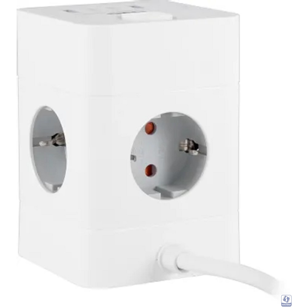 BURO BU-PTE4.1UC-W 1.5м (4 розетки) белый (коробка) 