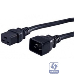 Hyperline PWC-IEC19-IEC20-1.8-BK Кабель питания IEC 320 C19 - IEC 320 C20 (3x1.5), 1.8 м