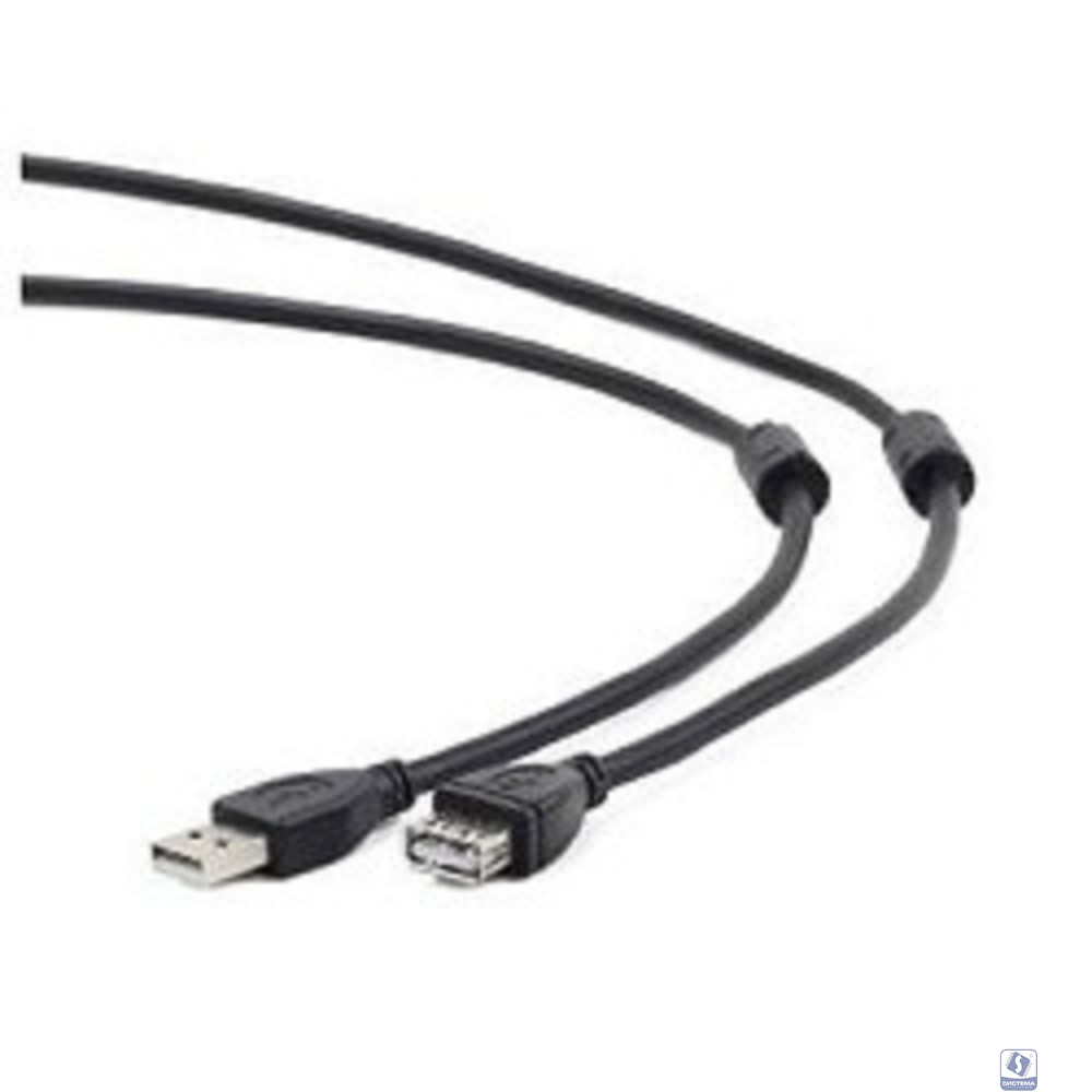 Cablexpert CCF2-USB2-AMAF-15 USB 2.0  Pro Кабель , AM/AF, 4.5м, экран, 2феррит.кольца, черный, пакет