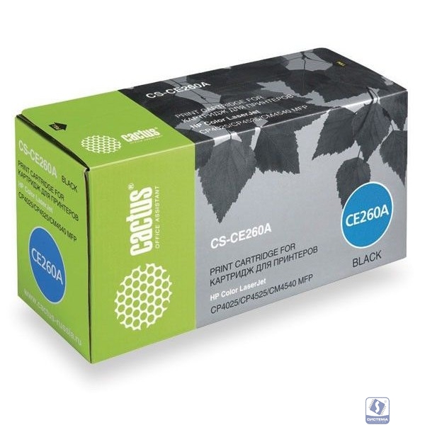 Картридж лазерный Cactus CS-CE260A черный (8500стр.) для HP LJ CP4025/CP4525/CM4540