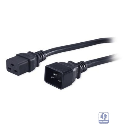 Hyperline PWC-IEC19-IEC20-3.0-BK Кабель питания IEC 320 C19 - IEC 320 C20 (3x1.5), 3 м