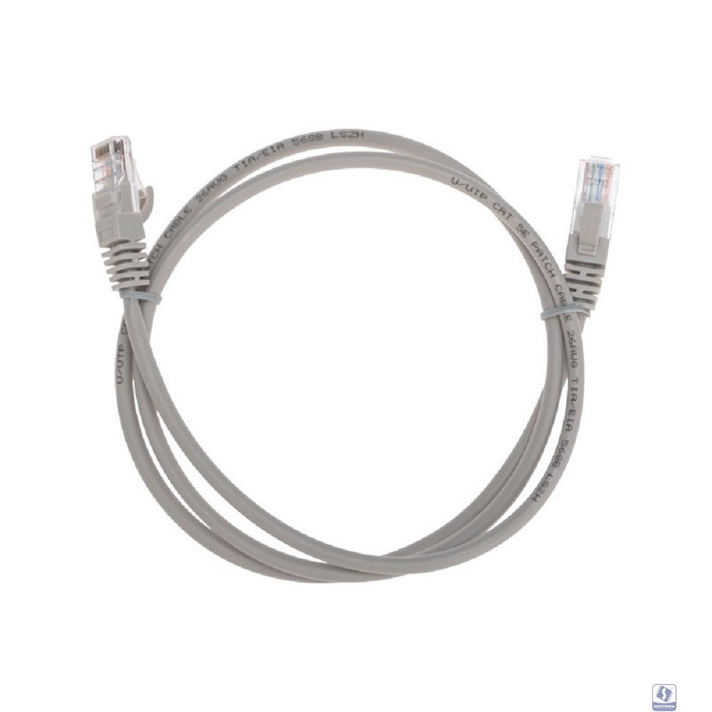 Rexant (02-0100-1) Патч-корд U/UTP, CAT 5e, RJ45-RJ45, 26AWG, LSZH, серый, 1м