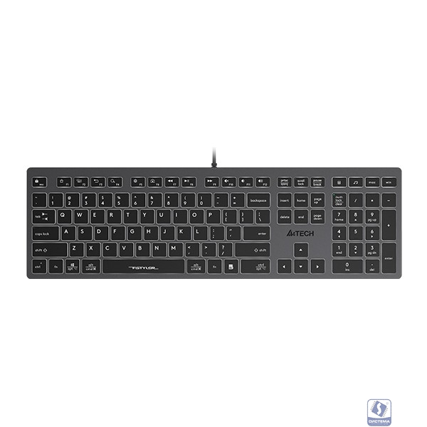 Клавиатура A4Tech Fstyler FX60 серый USB slim LED (FX60 GREY / NEON)