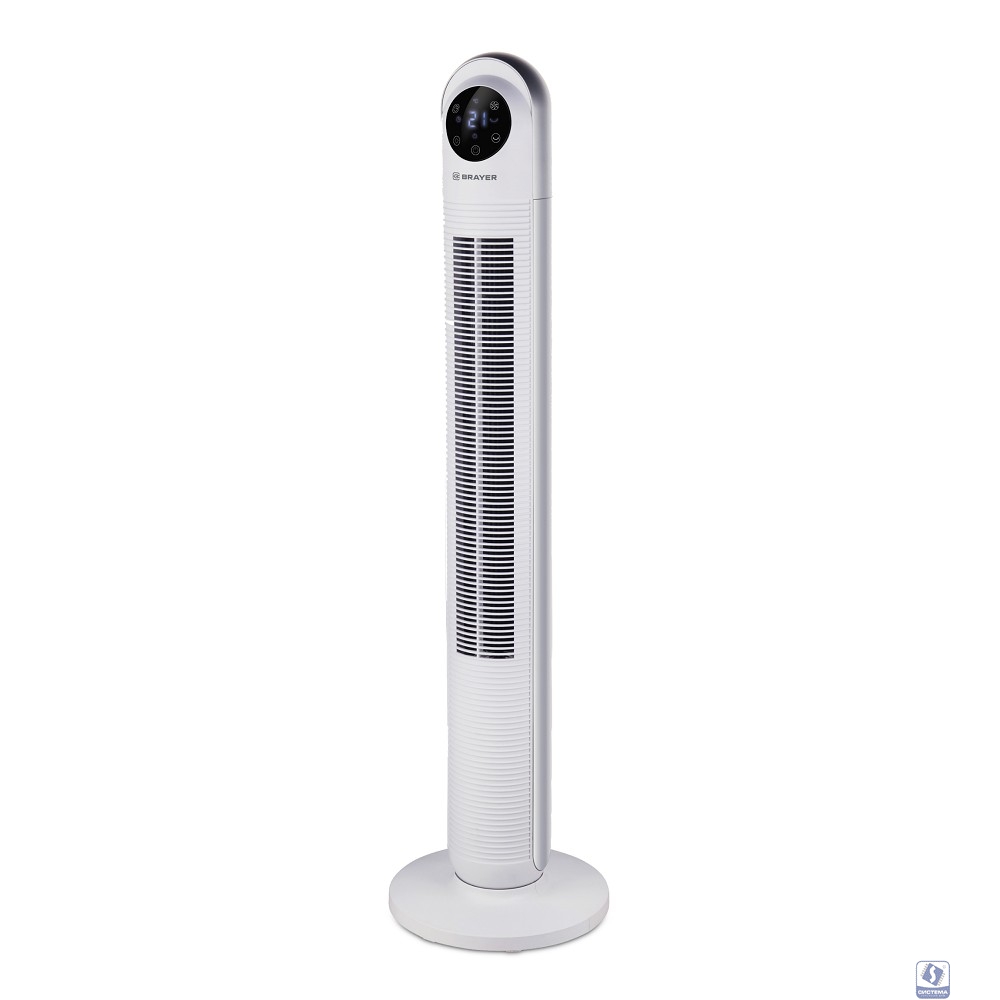 Повреждение упаковки BRAYER BR4956 Колонный вентилятор, эл..упр.,пульт ДУ,вращение,мощ-ть 60Вт, LED дисплей,3 скор.Таймер