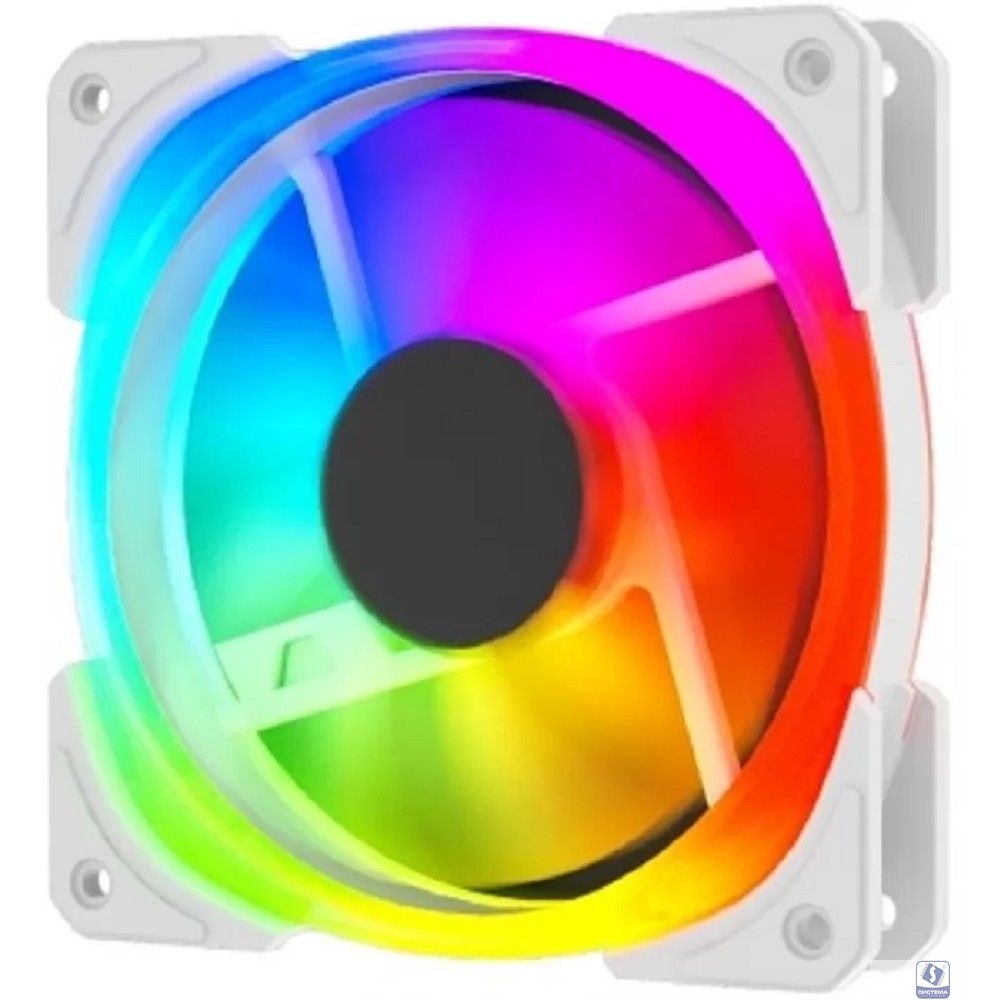 Вентилятор Powercase (CM21-14W ARGB) White 140x140x25мм (PWM, 100шт./кор, 4pin +ARGB Sync, 800-1500±10% об/мин) Bulk