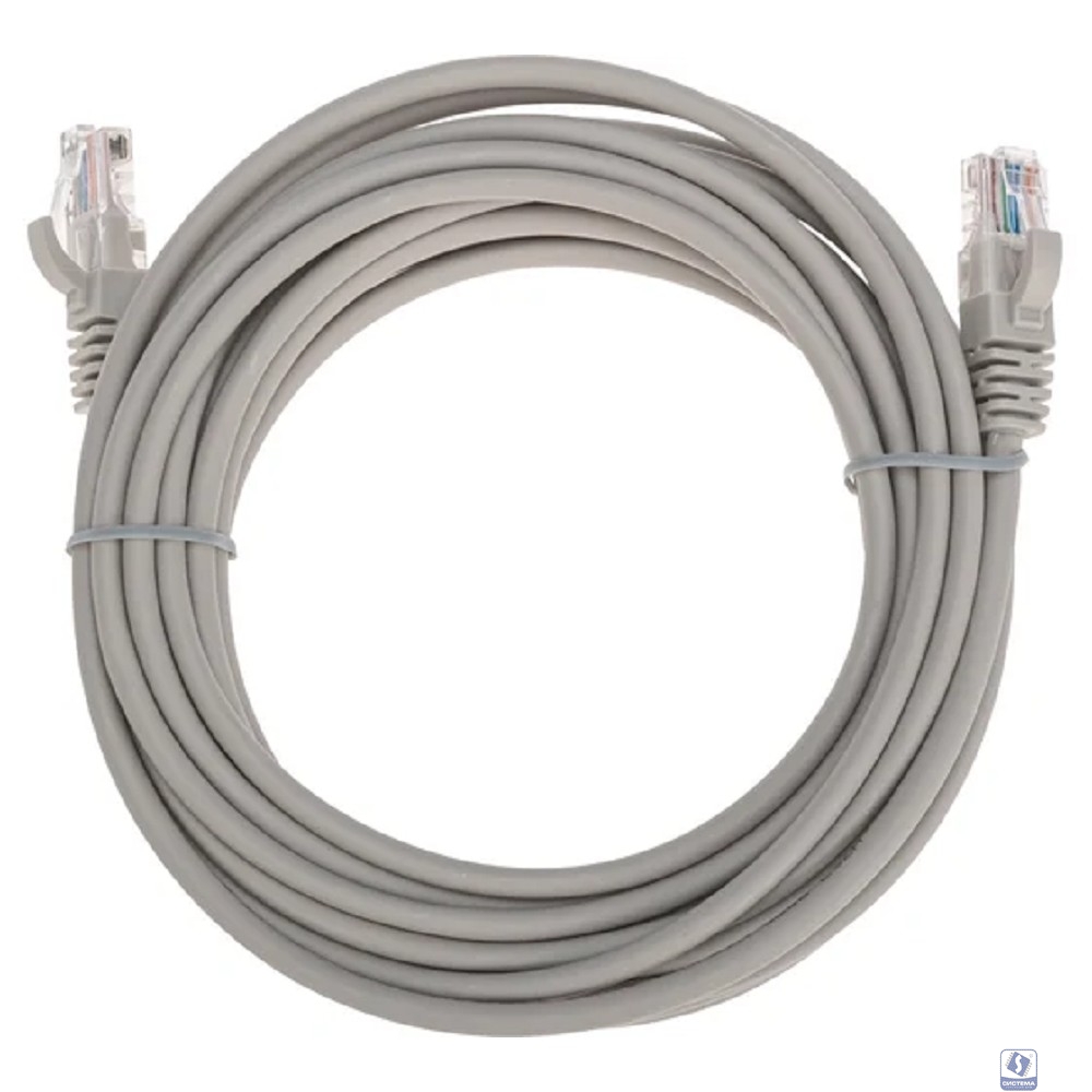 Rexant (02-0100-5) Патч-корд U/UTP, CAT 5e, RJ45-RJ45, 26AWG, LSZH, серый, 5м