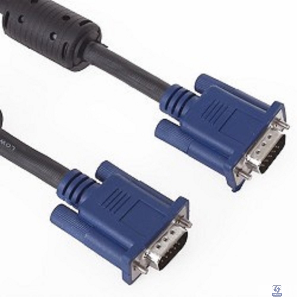 VCOM VVG6448-3M(O) Кабель монитор-SVGA card (15M-15M) 3.0м 2 фильтра [06937510840533]