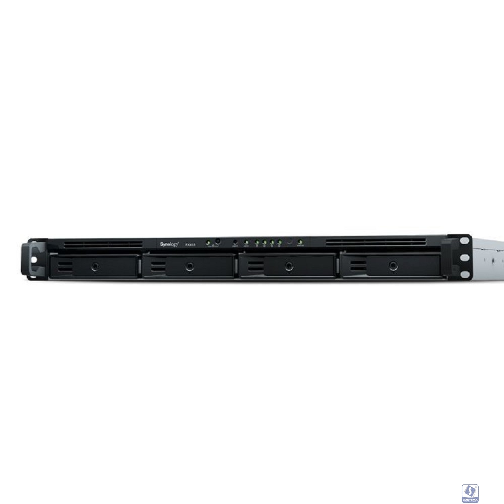 Synology RX418 Модуль расширения Expansion Unit (Rack 1U) for RS818+, RS818RP+, RS816, RS815+, RS815RP+, RS815 up to 4hot plug HDDs SATA(3,5" or 2,5")/1xPS incl eSATA Cbl 