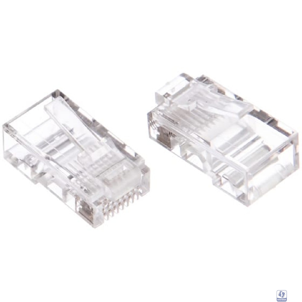 Cablexpert Разъем (коннектор) RJ-45 (8P8C) универсальный кат.5e, контакты 6 микрон, 100шт, пакет (PLUG3UP6/5)