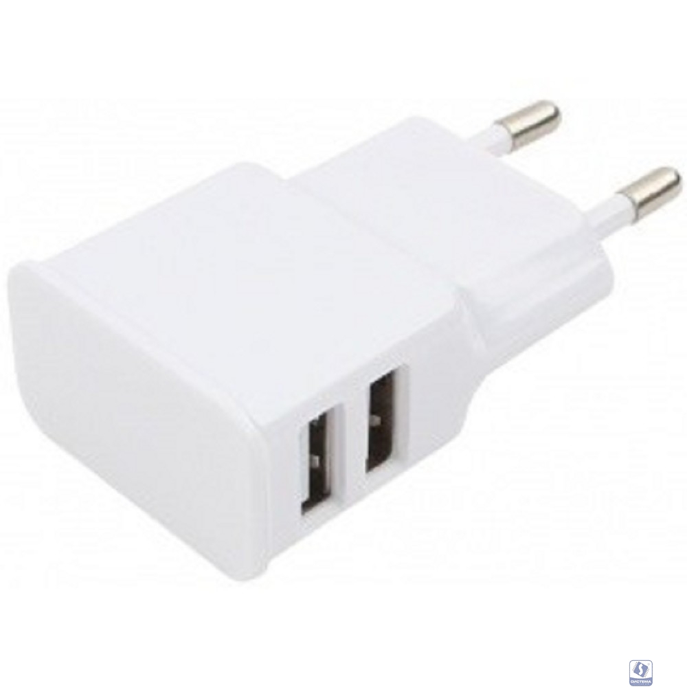 Cablexpert Адаптер питания 100/220V - 5V USB 2 порта, 2.1A, белый (MP3A-PC-11 )