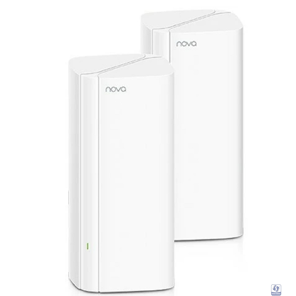 TENDA EX12(2-pack) Mesh Wi-Fi 6 система AX3000, до 574 Мбит/с на 2,4 ГГц + до 2402 Мбит/с на 5 ГГц, LAN 2x 1Гбит/с, WAN 1x1 Гбит/с, 4x3 dBi внутренние антенны