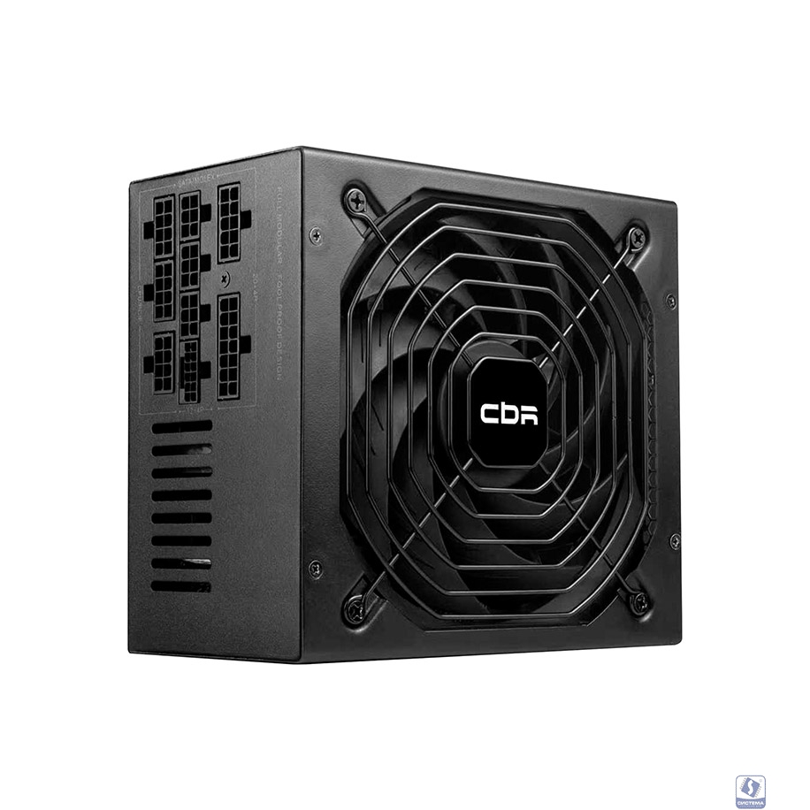 Блок питания CBR ATX 850W 80+ Gold, Full Modular, DC-DC, APFC, 24pin, 1*PCIE5.1(12+4pin), 2*8-pin(4+4P), 3*6+2pin, 5*SATA, 3*IDE, 14cm fan, 1.5м кабель питания, черный [PSU-ATX850-14MG/14GM] BOX
