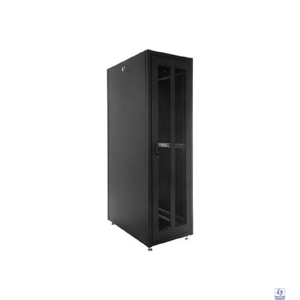 ЦМО Шкаф телекоммуникационный напольный ЭКОНОМ 42U (800 х 800) дверь перфорированная 2 шт., цвет черный (ШТК-Э-42.8.8-44АА-9005)