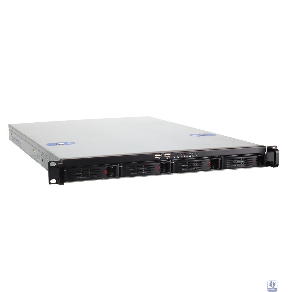 Exegate EX265516RUS Серверный корпус Pro 1U660-HS04 <RM 19",  высота 1U, глубина 660, БП 300ADS, 4xHotSwap, USB>